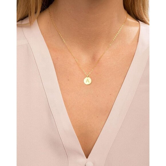 Personalized 18k Gold Initial Necklace - Elegant Minimalist Jewelry for Her - Picture 6 of 9
